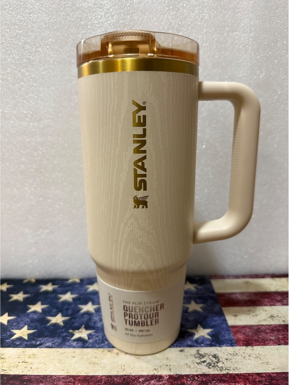 Stanley Quencher ProTour Flip Straw Tumbler 30 oz Birch Woodgrain New